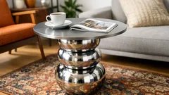 DIY odkládací stolek z nerezových misek: vypadá luxusně a zvládnete ho bez dílny