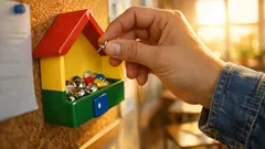 Domeček na připínáčky: jednoduchý trik, který ve třídě sníží riziko píchnutí